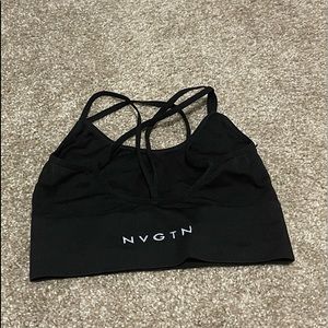 Black Flourish Seamless Bra